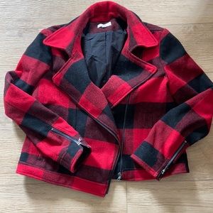 Buffalo Plaid Moto Jacket